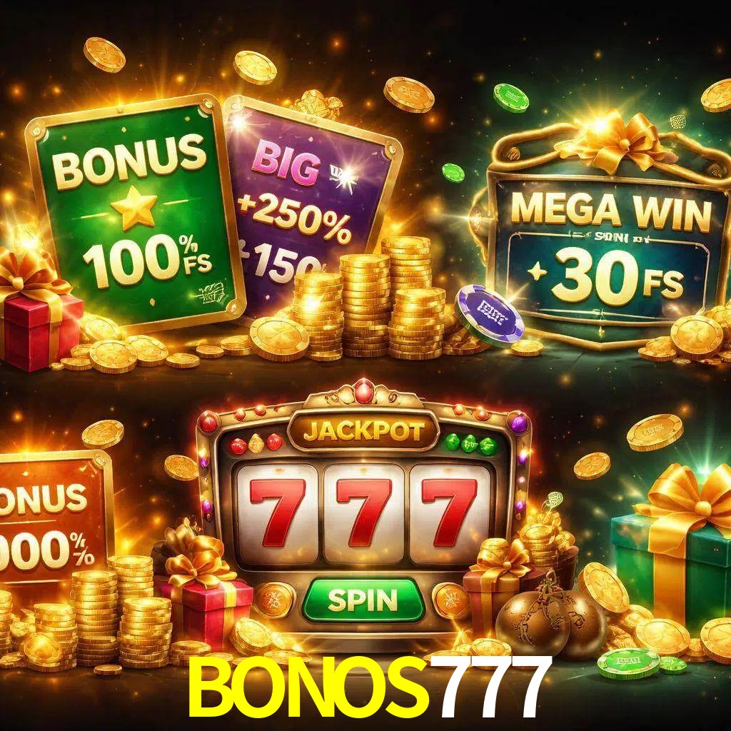 Tipos de bonos BONOS777 incluyendo recompensas de bienvenida y promociones continuas