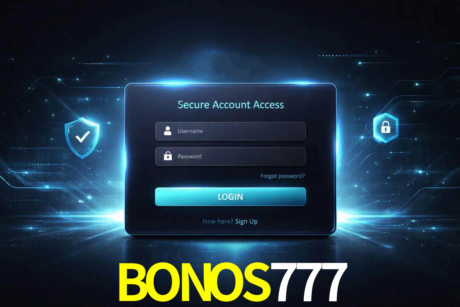 Pantalla de inicio de sesión de cuenta BONOS777 para usuarios en México